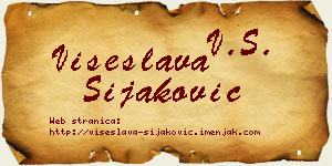 Višeslava Šijaković vizit kartica